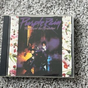 Prince Purple Rain CD with Purple and White Text